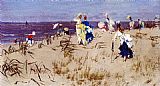 Elegant Women On The Beach by Frederick Hendrik Kaemmerer